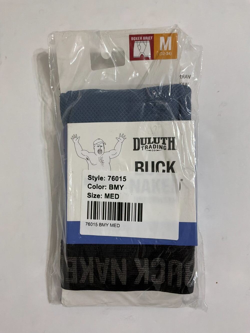 Duluth Trading Buck Naked Boxer Briefs Men's Medium 32-34 Blue Style 76015 NEW